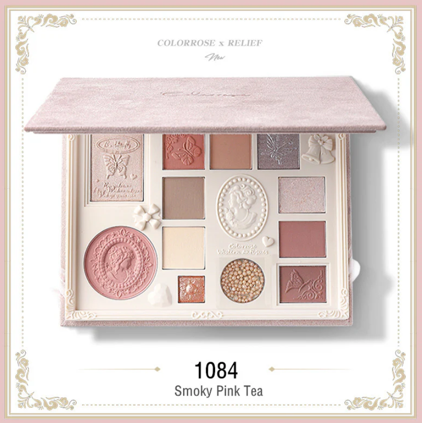 COLORROSE Lace Embossed Western Antique Makeup Smokey Pink Tea